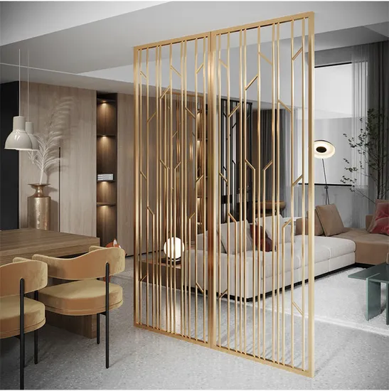 Divisórias decorativas de aço inoxidável para interiores Divisores de sala de estar 304/316
